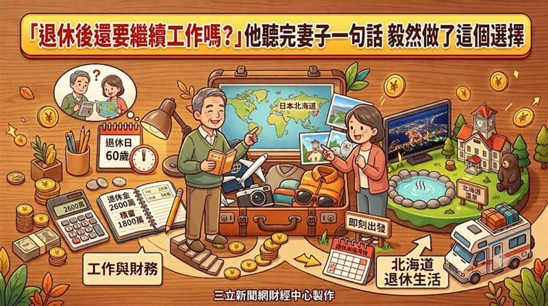 退休後還要繼續工作嗎？他聽完妻子一句話　毅然做了這個選擇（新聞配圖）