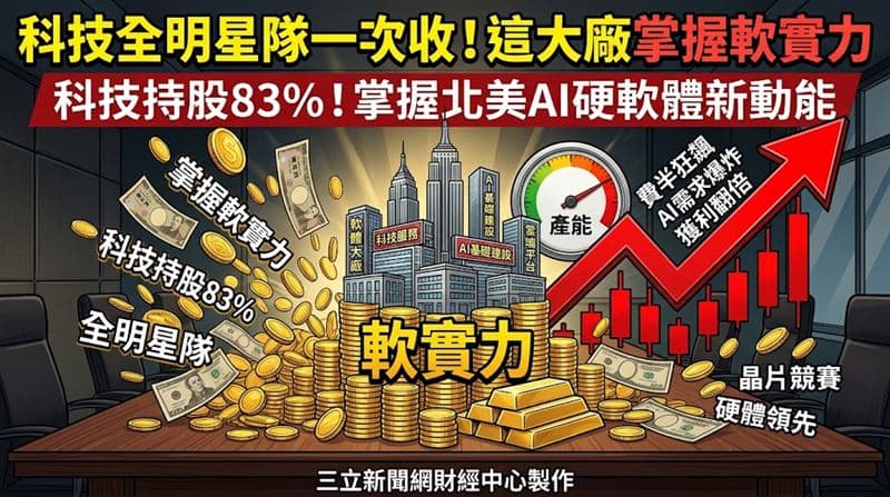 科技全明星隊一次收!它科技類持股占83% 掌握北美科技「軟實力」(新聞配圖)