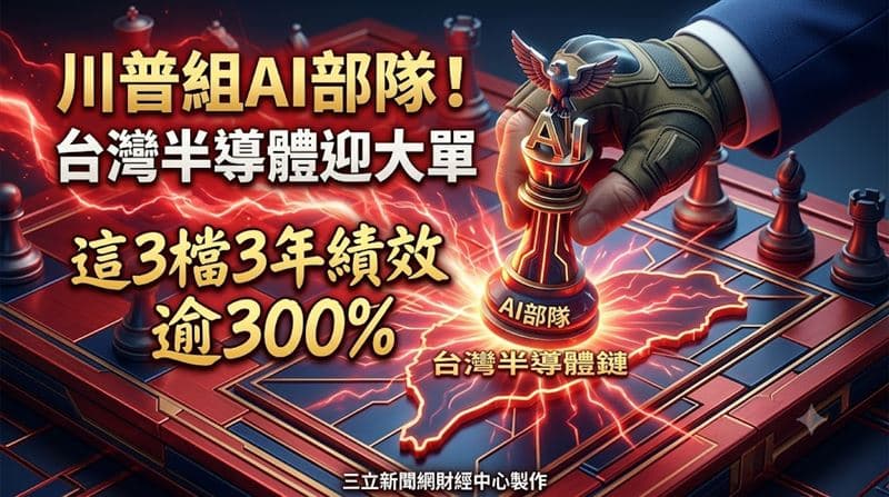 川普組AI部隊!台灣半導體迎大單 這3檔3年績效逾300%(新聞配圖)