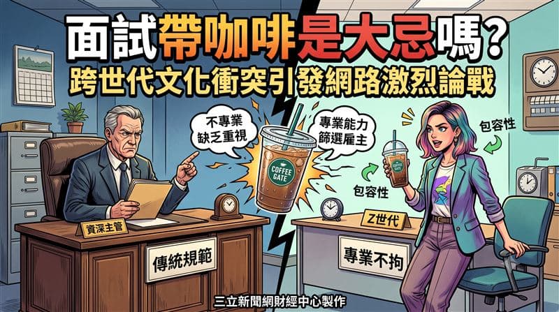 面試帶咖啡是大忌嗎？跨世代文化衝突引發網路激烈論戰（新聞配圖）