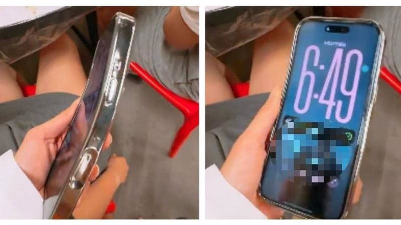 摔車「iPhone 18整支彎了」!她一滑竟還能用 8萬人看傻(新聞配圖)