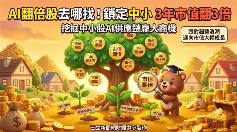 AI翻倍股去哪找!它鎖定中小 3年市值翻3倍股(新聞配圖)