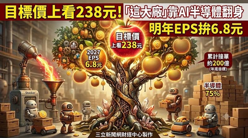 目標價上看238元!「這大廠」靠AI半導體翻身 明年EPS拚6.8元(新聞配圖)