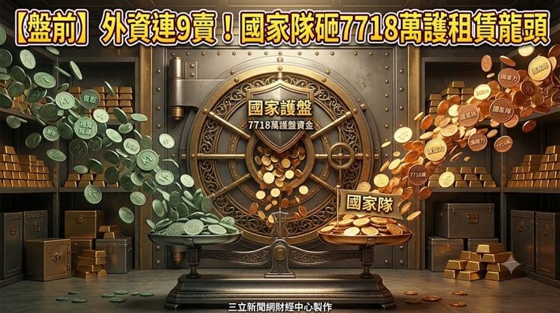 【盤前】外資連9賣！國家隊砸7718萬護租賃龍頭（新聞配圖）