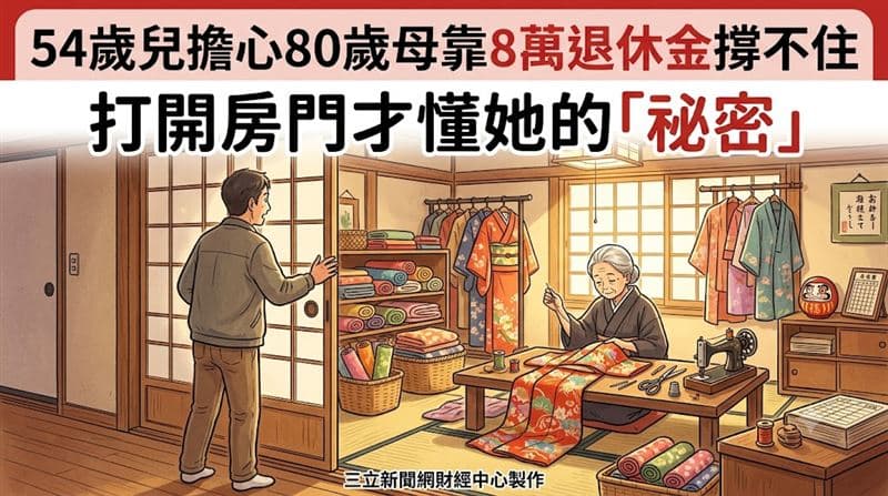 54歲兒擔心80歲母靠8萬退休金撐不住 打開房門才懂她的「祕密」(新聞配圖)