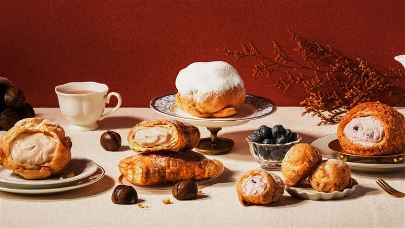 秋天端上餐桌!爺爺約吃10月限定泡芙 亞尼克推喀麥隆精品巧克力生乳捲(新聞配圖)