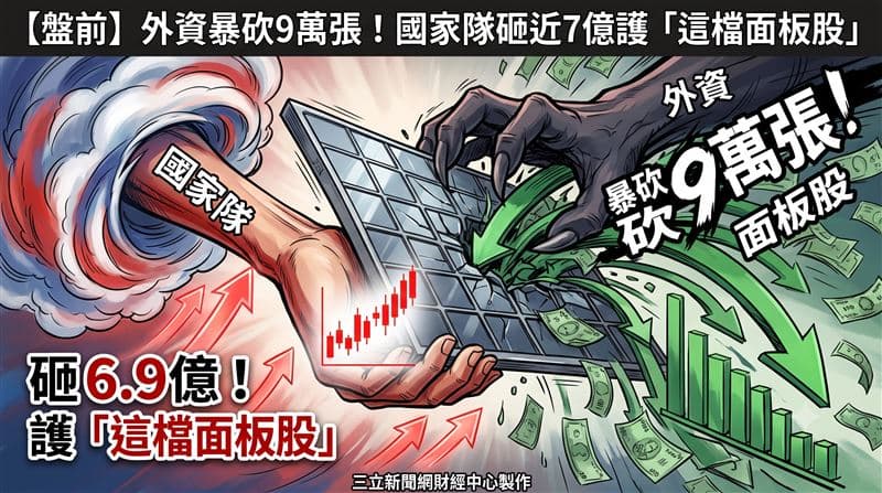 【盤前】外資暴砍9萬張!國家隊砸近7億護「這檔面板股」(新聞配圖)