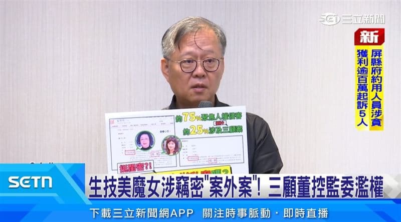 生技美魔女涉竊密爆「案外案」! 三顧生醫董事長出面控監委濫權(新聞配圖)