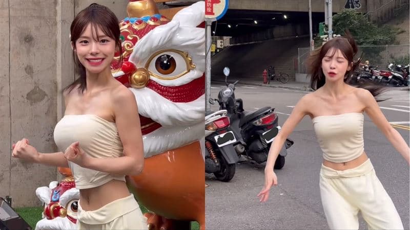 李多慧街頭閃身步!抬腿一踢「拖鞋直接消失」 傻眼反應全放送(新聞配圖)