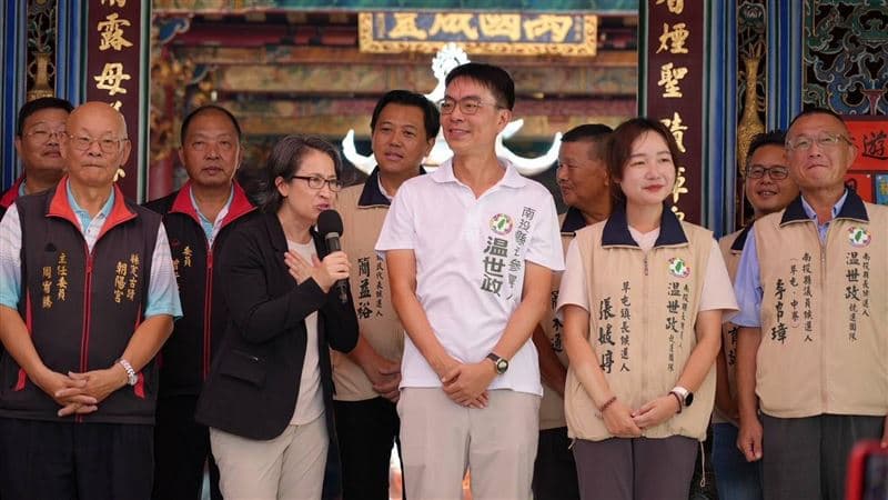 蕭美琴讚温世政「草屯狀元」　肯定「醫師縣政」為南投解難題（新聞配圖）