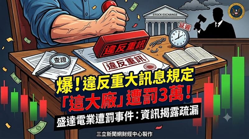 爆！違反重大訊息規定　「這大廠」遭罰3萬！（新聞配圖）