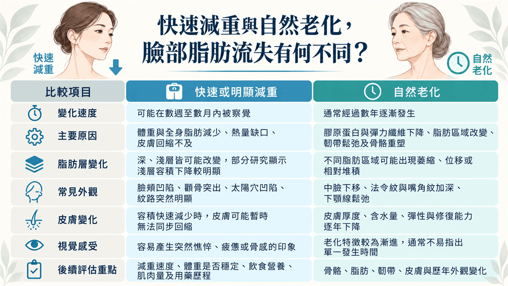 快速減重後臉部看起來變凹?醫師解析體重變化與臉部外觀的關係(新聞配圖)