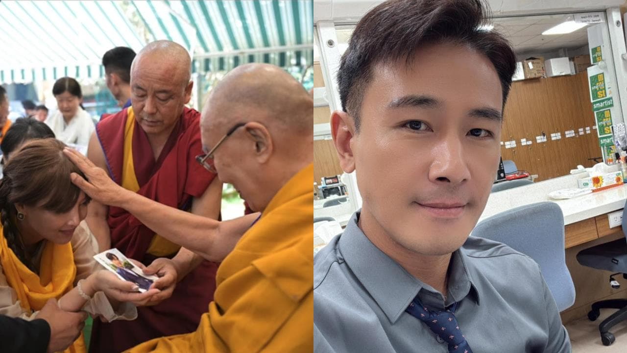 傅子純遺孀「飛印度見達賴喇嘛」被摸頭3次!當場全身發抖:你在場(新聞配圖)