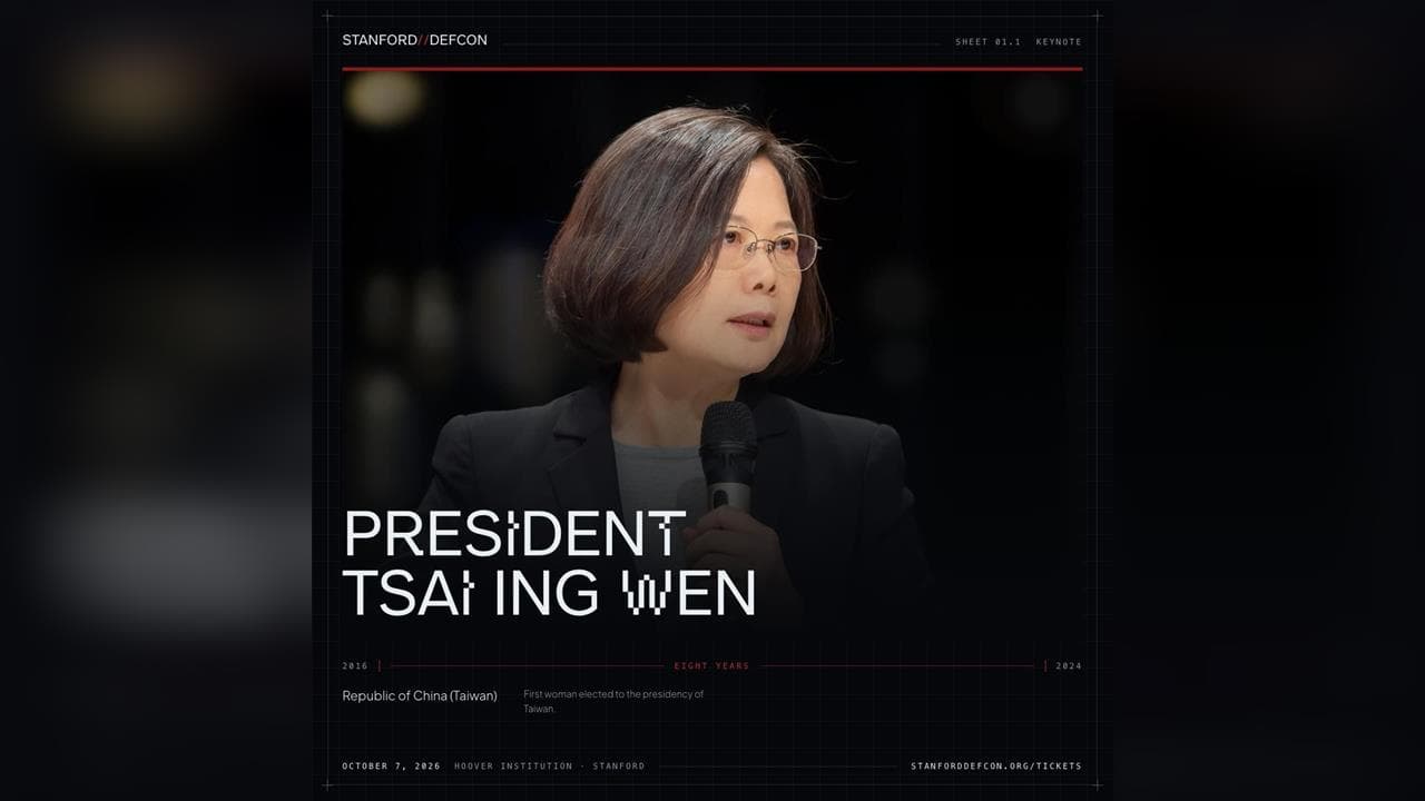 快新聞/卸任後首次訪美!蔡英文將赴史丹佛大學演說 暢談台灣民主與韌性(新聞配圖)