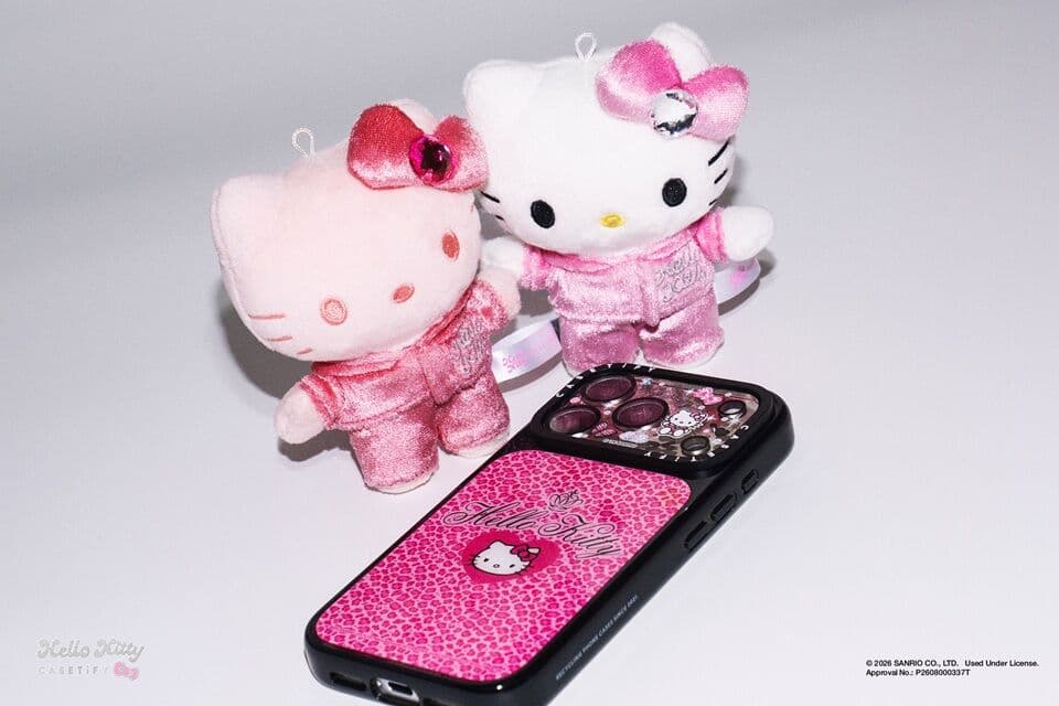 Hello Kitty潮到出水　CASETiFY Y2K狂野豹紋　加碼玩盲盒吊飾（新聞配圖）
