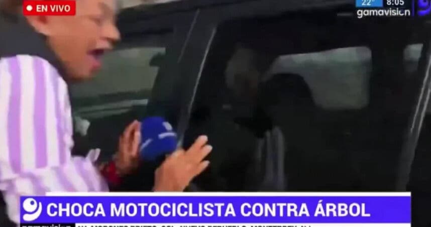 連線一半車衝過來!女記者「當場被撞飛」 驚悚瞬間全都錄(新聞配圖)