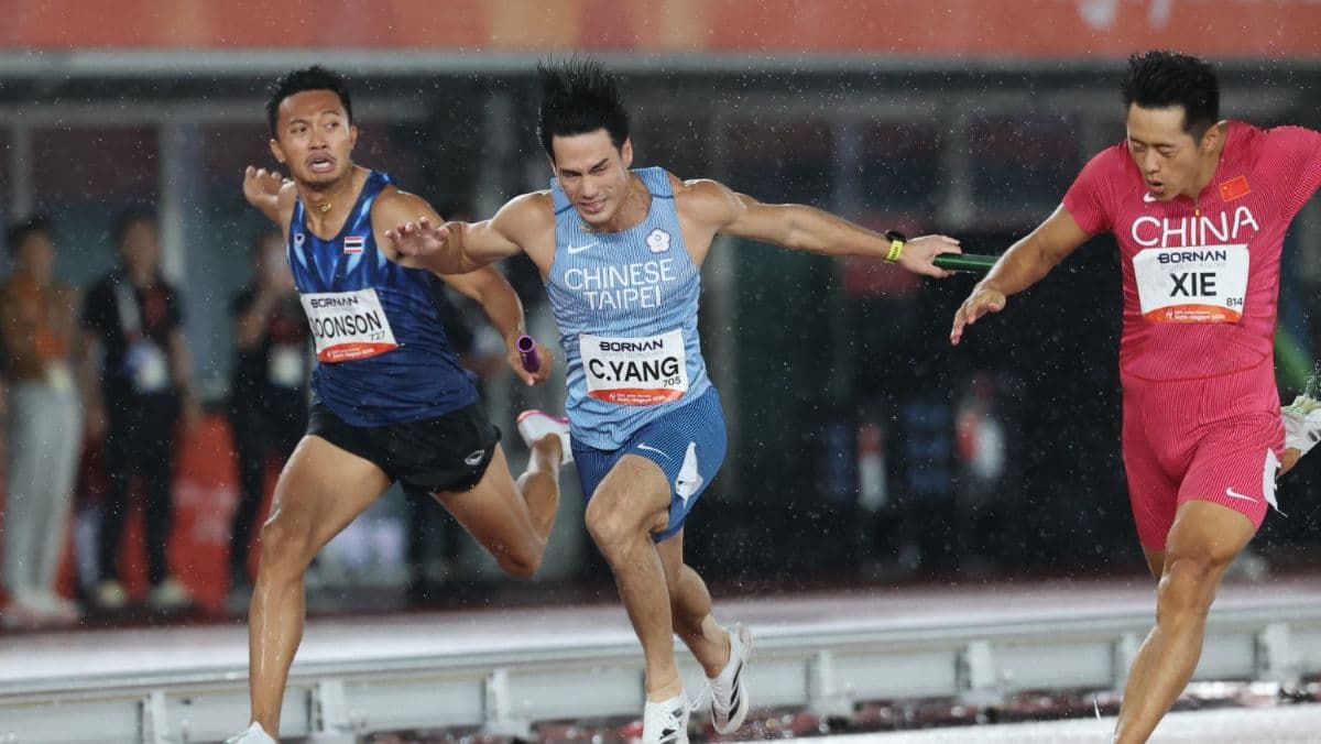 亞運》田徑4X100接力隊破全國 台灣新「F4」睽違16年再收銀(新聞配圖)
