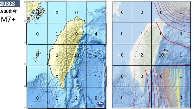 凌晨東部海域規模5地震 專家示警:震央鄰近百年強震區(新聞配圖)