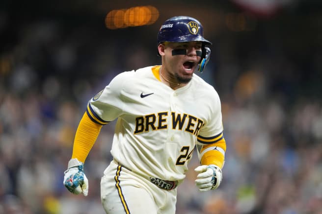 MLB》瘋比爾致勝全壘打 釀酒人首戰1分氣走教士(新聞配圖)