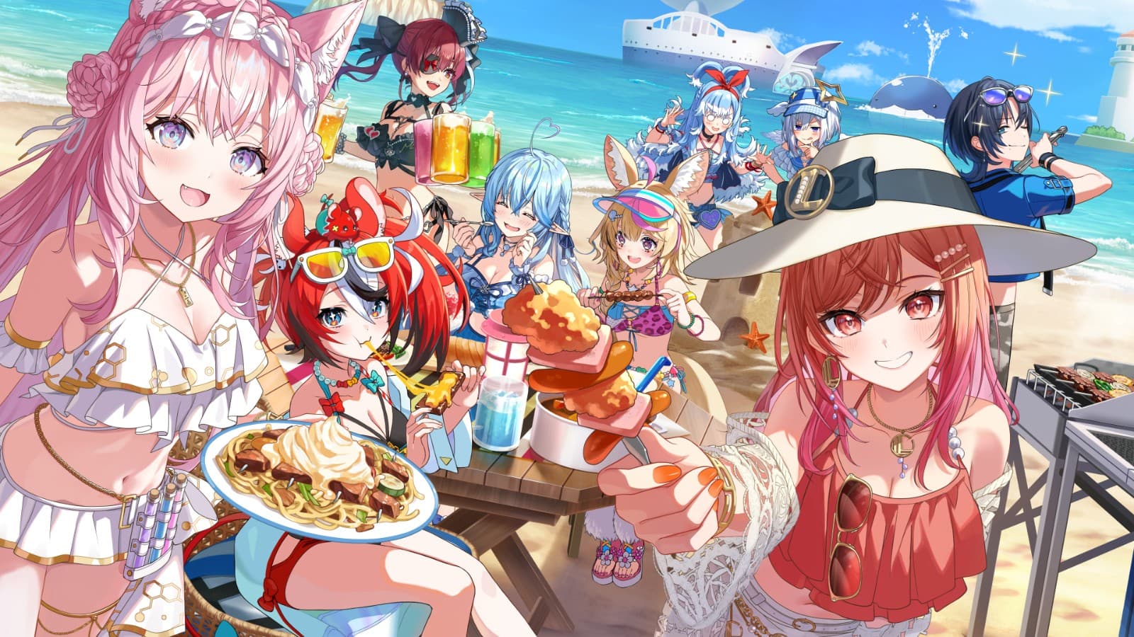 彼方跟青君都在！《hololive Dreams》首次大型更新第3區域「汽水泡泡灣」登場（新聞配圖）