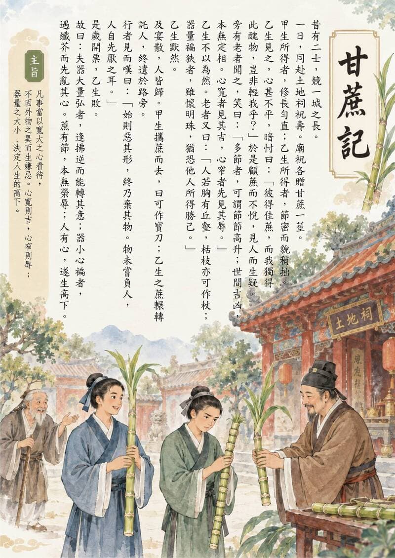 蔣萬安「甘蔗之亂」慘了! 網友惡搞國文課本「甘蔗記」掀熱議(新聞配圖)