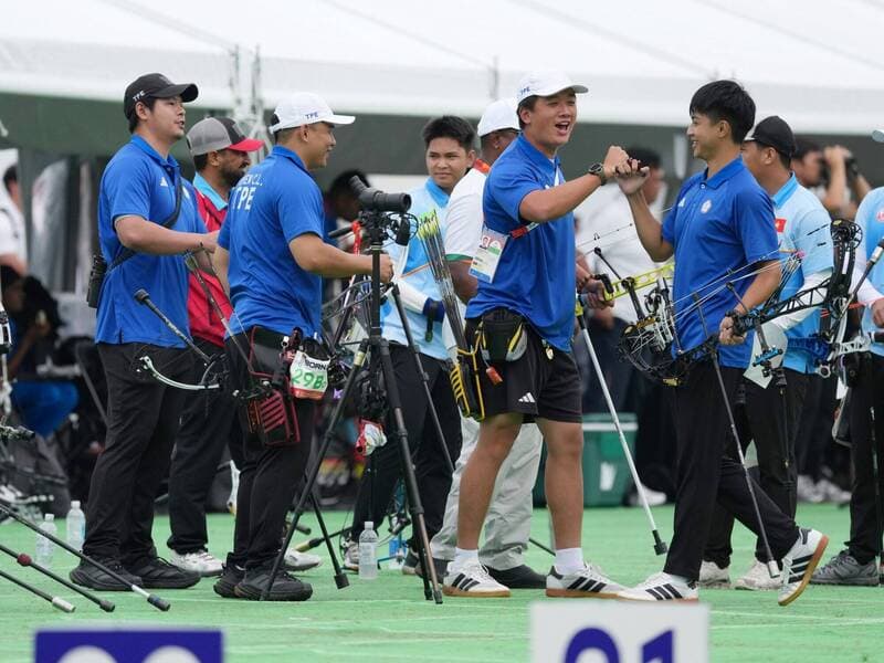 亞運前線》台灣射落強敵南韓奪銅 締造複合弓男團隊史紀錄(新聞配圖)