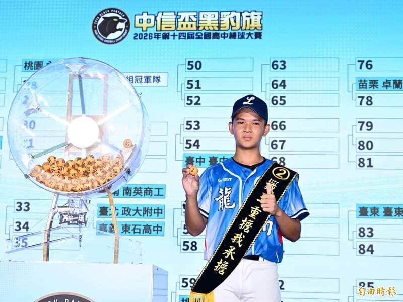 黑豹旗》台中市龍津高中首抽中「籤王」 隊長陳冠辰:群組應該會瘋掉(新聞配圖)