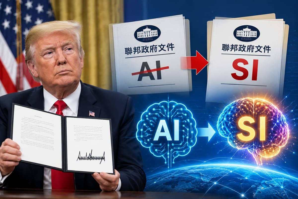 嫌「人工」聽起來像假的，川普簽署行政命令 AI 更名為 SI（新聞配圖）