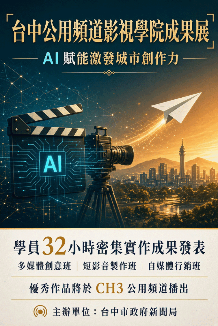 台中公用頻道影視學院成果展 AI賦能激發素人台中城市創作（新聞配圖）