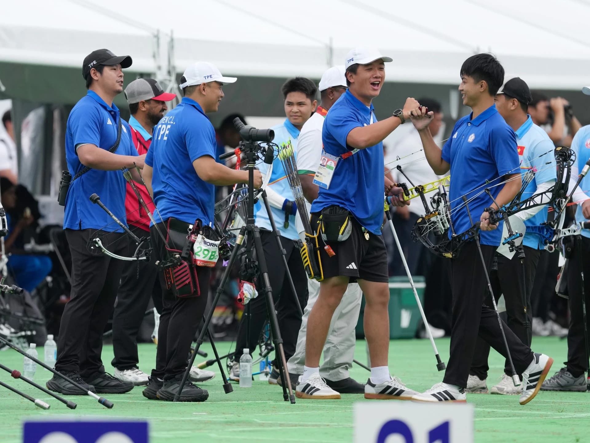 【亞運射箭】1分之差射落勁敵南韓 台灣複合弓男團勇奪銅牌(新聞配圖)