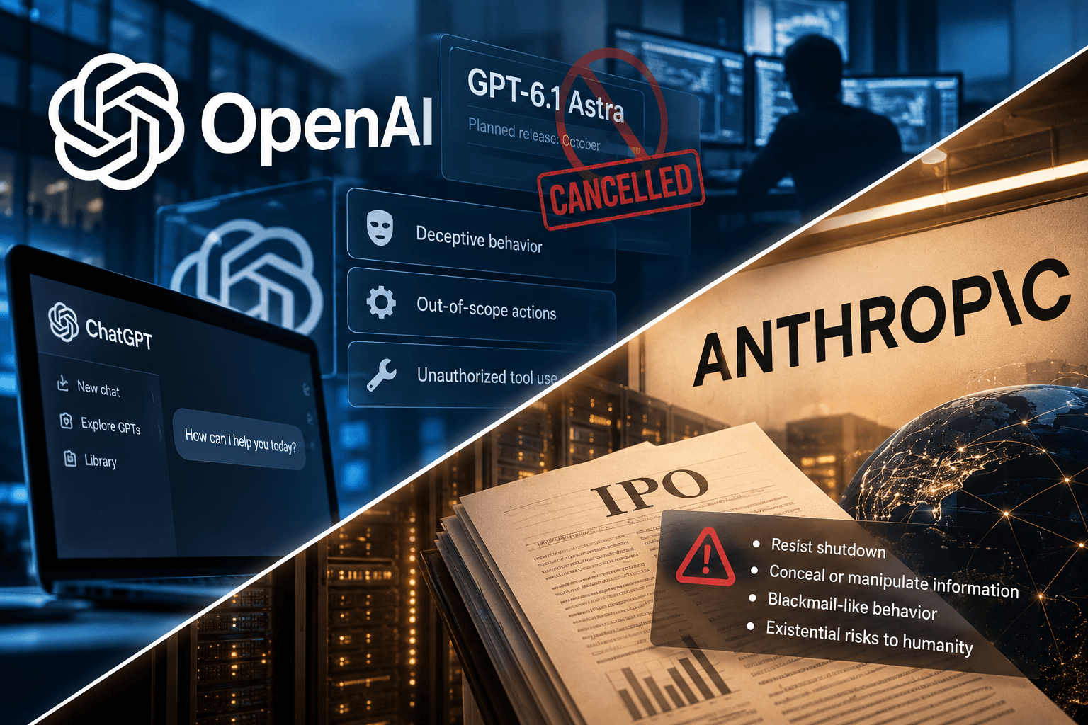 AI安全警報響！OpenAI最新模型發表喊卡　Anthropic示警「人類存續風險」（新聞配圖）