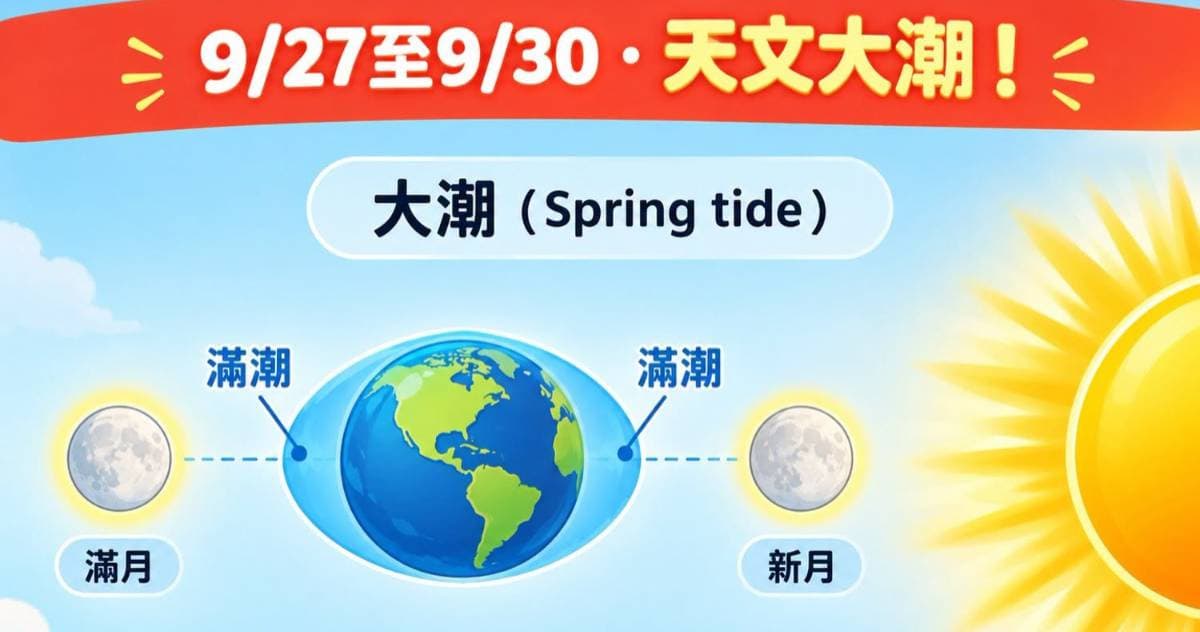 中秋連假遇年度大潮！專家示警連4天水位偏高　「這些地區」防海水倒灌（新聞配圖）