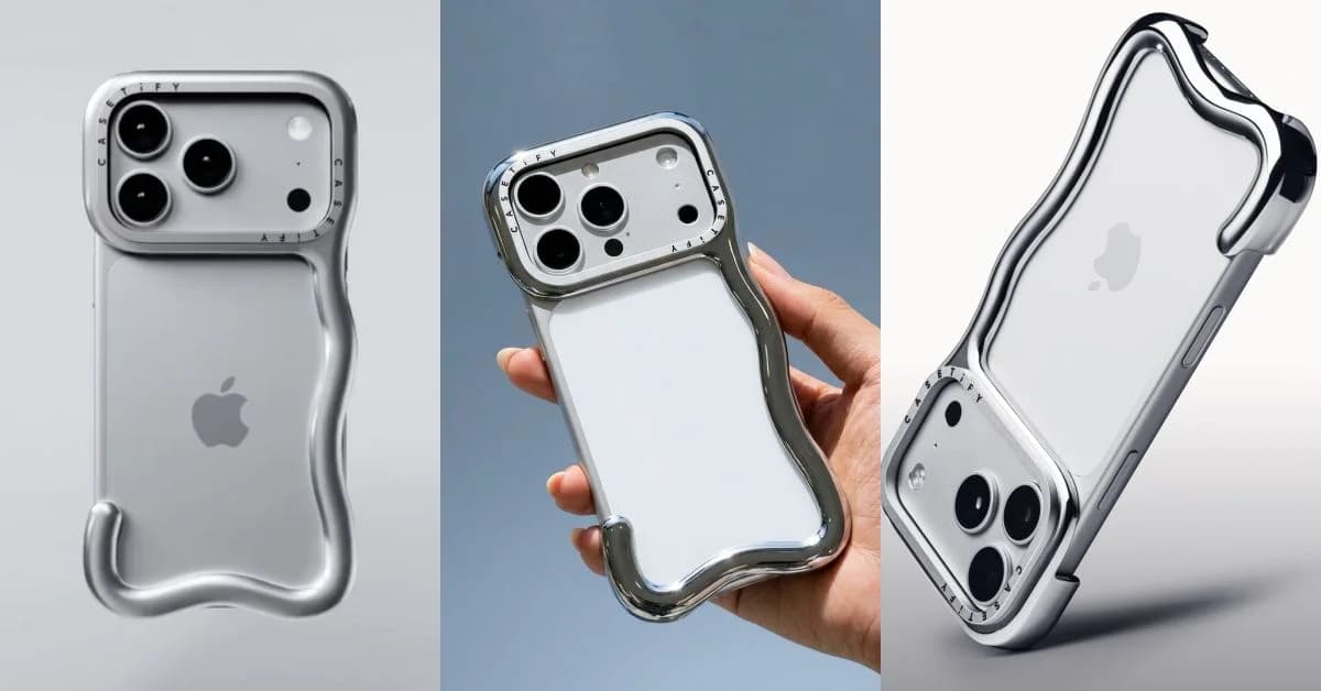 韓CASETiFY「9字型」金屬液態手機殼引熱議！前衛造型無邊框、無背蓋網笑「幫手機穿丁字褲」？（新聞配圖）