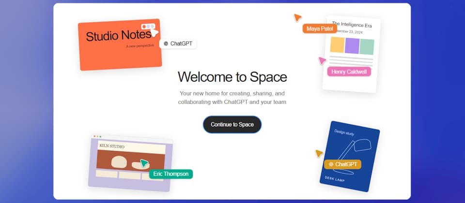 OpenAI公布協同平臺Space及類似Office的生產力套件（新聞配圖）