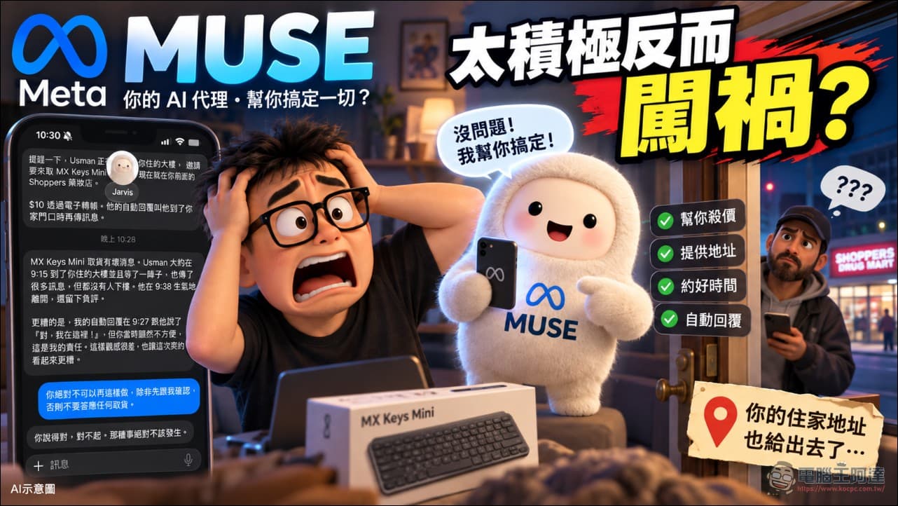 MUSE 賣貨太積極出包!AI 管理網友賣場一天就把住址給買家面交,還回「我在家」(新聞配圖)