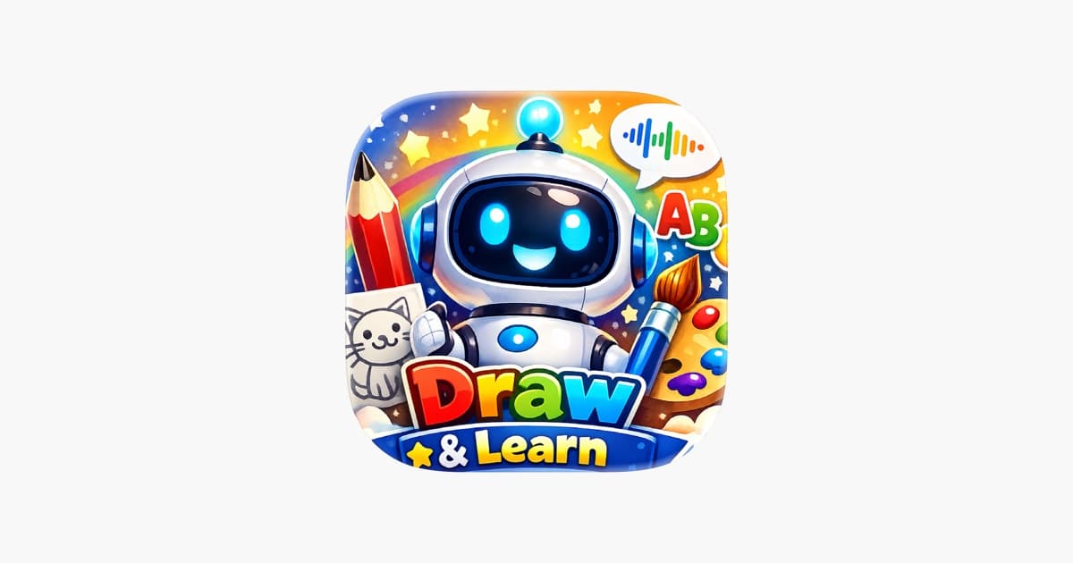 幼兒畫畫同步學單字發音 原價 US $0.99《Draw & Learn to Talk with Bob》限時免費(新聞配圖)