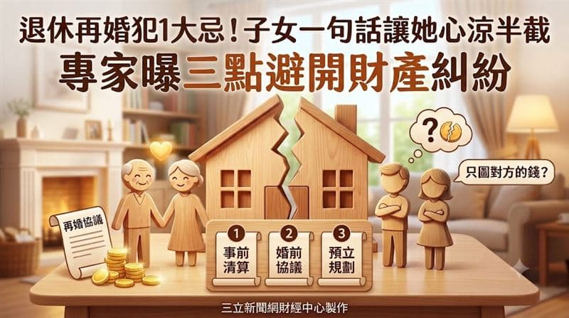 退休再婚犯1大忌!子女一句話讓她心涼半截 專家曝三點避開財產糾紛(新聞配圖)