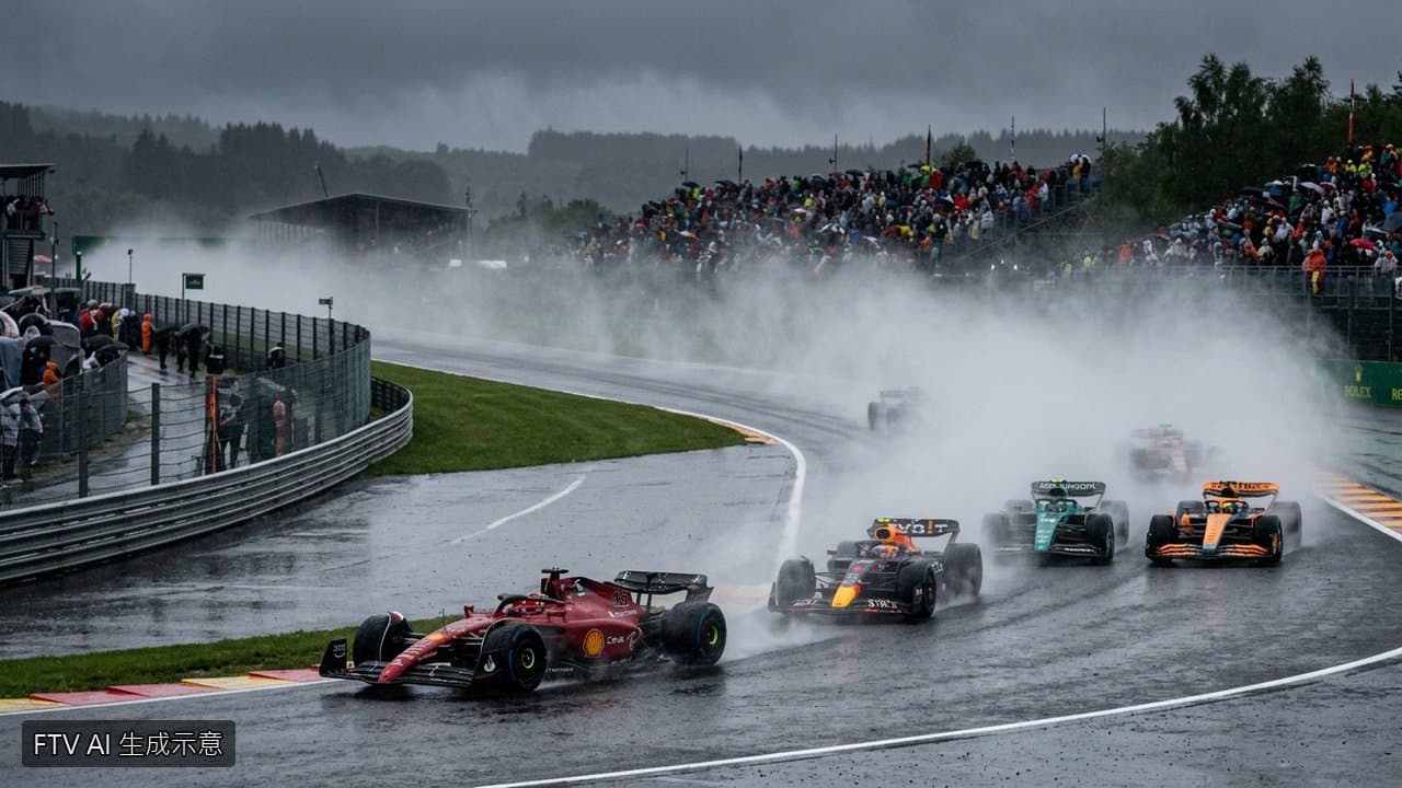 F1賽事大雨延遲逾90分鐘 Max Verstappen奪本季首勝(新聞配圖)