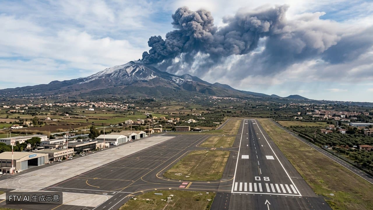 義大利埃特納火山灰擾航 卡塔尼亞機場關閉3天終重開(新聞配圖)