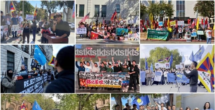 組圖:十一國殤日 全球多地抗議中共(視頻)(新聞配圖)