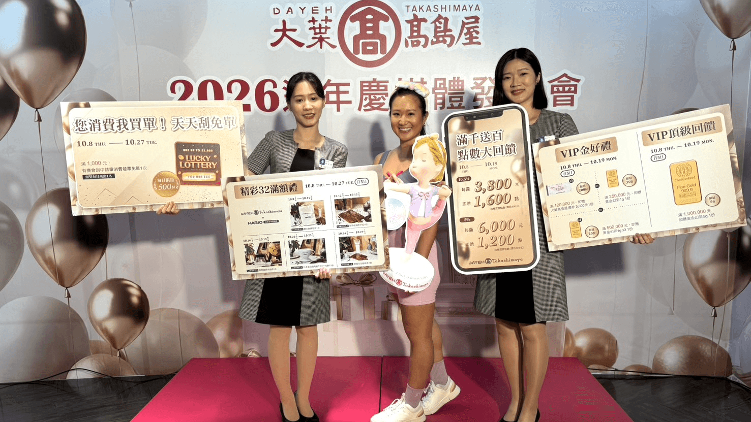 大葉高島屋週年慶10/8登場 祭出32.5%高回饋、黃金好禮搶攻消費商機 - 火報(新聞配圖)