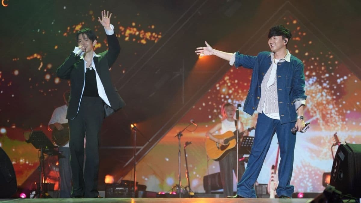 EXO伯賢嗨喊林俊傑「大哥」 ITZY台北陪賞月潑水寵粉(新聞配圖)