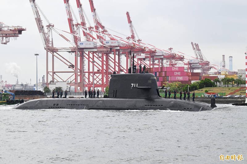 海鯤號潛艦10月交艦?海軍:不設定交艦時間 逾期每日罰19萬餘元(新聞配圖)