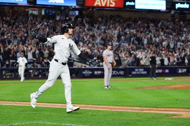 MLB季後賽》70億強投先發6局6K、MVP貝林傑3分砲 洋基2連勝淘汰世仇紅襪(新聞配圖)